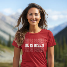 Load image into Gallery viewer, He is Risen, Easter Shirt, He is Risen Shirt, Faith Shirt, Bible verse shirt, worship shirt, Jesus apparel, uplifting t-shirt

