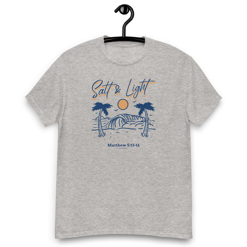 Salt and Light, Christian Outdoor Shirt, Beach Shirt, Palm Tree Shirt, Vacation Beach Shirts, Faith Based Shirt, Camping Shirt, Hiking Shirt