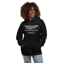 Load image into Gallery viewer, "You are allowed to be both a masterpiece (Ephesians 2:10) and a work in progress. (Philippians 1:6)" Heritage Unisex Hoodie