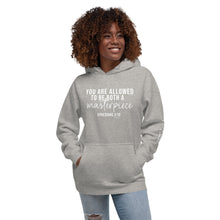 Load image into Gallery viewer, "You are allowed to be both a masterpiece (Ephesians 2:10) and a work in progress. (Philippians 1:6)" Heritage Unisex Hoodie