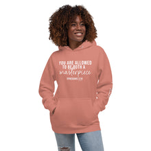 Load image into Gallery viewer, "You are allowed to be both a masterpiece (Ephesians 2:10) and a work in progress. (Philippians 1:6)" Heritage Unisex Hoodie