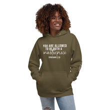 Load image into Gallery viewer, "You are allowed to be both a masterpiece (Ephesians 2:10) and a work in progress. (Philippians 1:6)" Heritage Unisex Hoodie