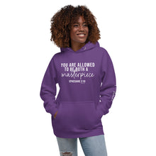 Load image into Gallery viewer, "You are allowed to be both a masterpiece (Ephesians 2:10) and a work in progress. (Philippians 1:6)" Heritage Unisex Hoodie