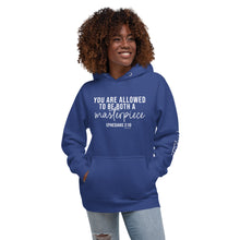 Load image into Gallery viewer, "You are allowed to be both a masterpiece (Ephesians 2:10) and a work in progress. (Philippians 1:6)" Heritage Unisex Hoodie