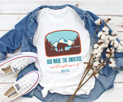 Bear tshirt, Christian Camp, Mountain tshirt, Explore Shirt, Adventurer Gift, Camping Shirt, Camper Shirt, Hiking Shirt, Outdoor Shirt