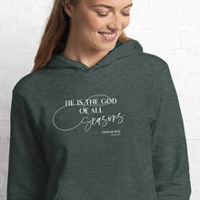 Load image into Gallery viewer, He is the God of all seasons - Genesis 8:22 Unisex hoodie