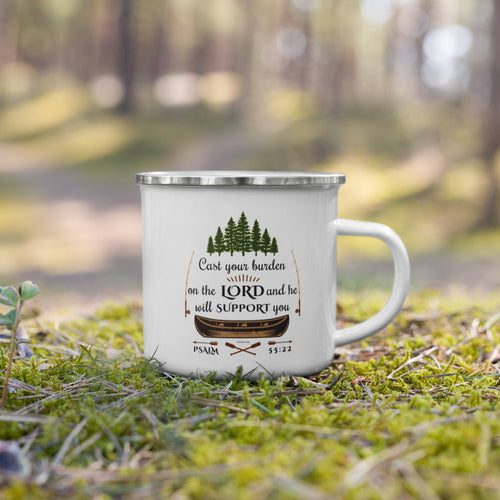 Camp Mug, Mountain Camp Mug, Camping, Camper Van, Lake Decor, Coffee Cup unique, Enamel Mug, Mountain Mug, Canoeing Mug, Nature Mug
