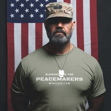 Load image into Gallery viewer, Blessed are the Peacemakers, First responder, military shirt, police shirt, ems shirt, firefighter shirt, EMT shirt, nurse, emergency workers, healthcare workers shirt