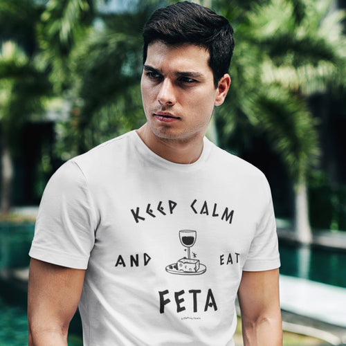 Keep Calm and Eat Feta Cheese, Funny Greek tshirts, Greek tshirt, Greek Shirt, Greek Gifts for Women, Greek Gifts for Men, Cheese Shirt
