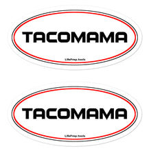 Load image into Gallery viewer, Tacomama Stickers - Two White Stickers - Bubble-free stickers