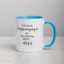 Load image into Gallery viewer, "To be honest, I'm Just Winging It" Mug with Color Inside