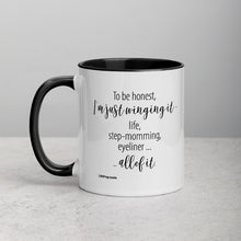 Load image into Gallery viewer, "To be honest, I'm Just Winging It" Mug with Color Inside