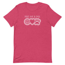 Load image into Gallery viewer, Peace Love & Dogs Bella + Canvas Short-Sleeve Unisex T-Shirt