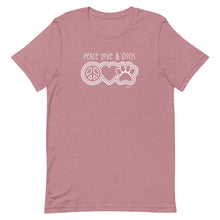 Load image into Gallery viewer, Peace Love & Dogs Bella + Canvas Short-Sleeve Unisex T-Shirt