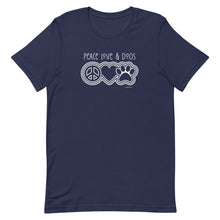 Load image into Gallery viewer, Peace Love & Dogs Bella + Canvas Short-Sleeve Unisex T-Shirt