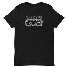 Load image into Gallery viewer, Peace Love & Dogs Bella + Canvas Short-Sleeve Unisex T-Shirt