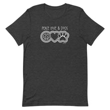 Load image into Gallery viewer, Peace Love & Dogs Bella + Canvas Short-Sleeve Unisex T-Shirt