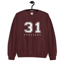 Load image into Gallery viewer, Proverbs 31 - uplifting Christian Sweatshirt, Cute Women Sweatshirt, Faith Based, uplifting gifts for women, Gift for Mom, Unisex Sweatshirt