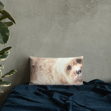 Load image into Gallery viewer, Snowy Cavachon Puppy Premium Pillow