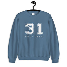 Load image into Gallery viewer, Proverbs 31 - uplifting Christian Sweatshirt, Cute Women Sweatshirt, Faith Based, uplifting gifts for women, Gift for Mom, Unisex Sweatshirt
