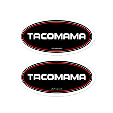 Load image into Gallery viewer, Tacomama Stickers - Two Black Stickers - Bubble-free stickers