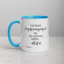 Load image into Gallery viewer, "To be honest, I'm Just Winging It" Mug with Color Inside