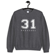 Load image into Gallery viewer, Proverbs 31 - uplifting Christian Sweatshirt, Cute Women Sweatshirt, Faith Based, uplifting gifts for women, Gift for Mom, Unisex Sweatshirt