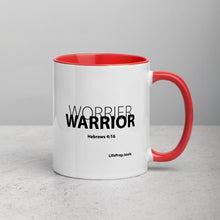 Load image into Gallery viewer, Worrier...Warrior Mug with Color Inside