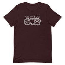 Load image into Gallery viewer, Peace Love & Dogs Bella + Canvas Short-Sleeve Unisex T-Shirt