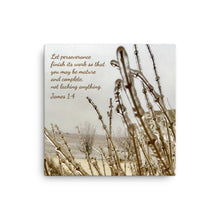 Load image into Gallery viewer, James 1:4 - Let perseverance finish its work so that you may be mature and complete, not lacking anything - Canvas