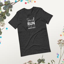 Load image into Gallery viewer, "She will run and not grow weary. Isaiah 40:31" Short-sleeve unisex t-shirt