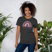 Load image into Gallery viewer, "Strong & Steadfast - 1 Peter 5:10" Breast Cancer Bella + Canvas Short-sleeve unisex t-shirt