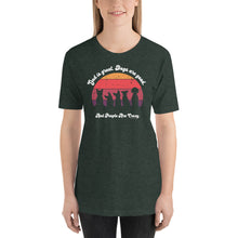 Load image into Gallery viewer, "God Is Great. Dogs are Good. And People Are Crazy." Bella + Canvas Unisex t-shirt