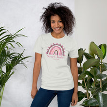 Load image into Gallery viewer, "Strong & Steadfast - 1 Peter 5:10" Breast Cancer Bella + Canvas Short-sleeve unisex t-shirt