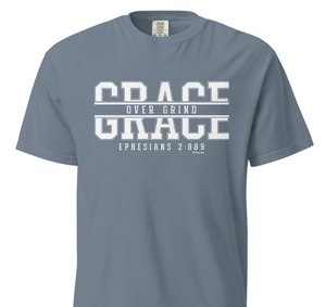 Grace Over Grind Christian T-Shirt – Faith Over Hustle Shirt for Believers, Scripture-Inspired Streetwear | Comfort Colors