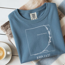 Load image into Gallery viewer, Peace in His Presence | John 14:27 Lavender Faith-Based Comfort Colors T-Shirt

