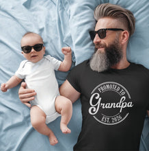 Load image into Gallery viewer, Promoted to Grandpa Est. 2026 T-Shirt – Faith-Based Grandpa-to-Be Gildan Tee
