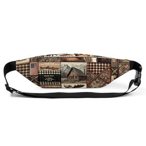 Outdoorsy Log Cabin Themed Fanny Pack - PSALMS 104:24