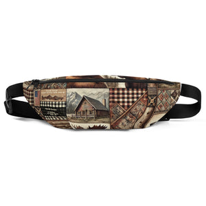 Outdoorsy Log Cabin Themed Fanny Pack - PSALMS 104:24