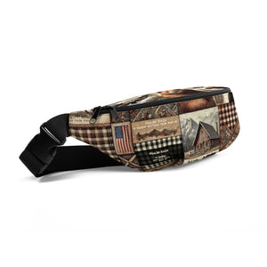 Outdoorsy Log Cabin Themed Fanny Pack - PSALMS 104:24