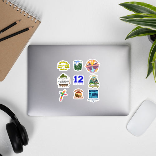Christian Stickers, first communion favors, Cell Phone Stickers, Fun Stickers, Christian laptop stickers, Christian Themed Gifts, Christian Sticker Pack, Fun Christian Themed Stickers! - Qty: 9 Stickers on a 5.5