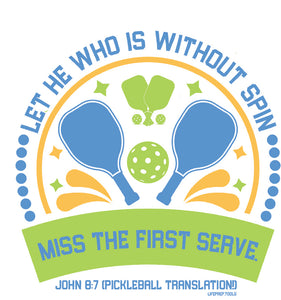 Funny Christian Pickleball Shirt | John 8:7 Parody Bella Unisex t-shirt