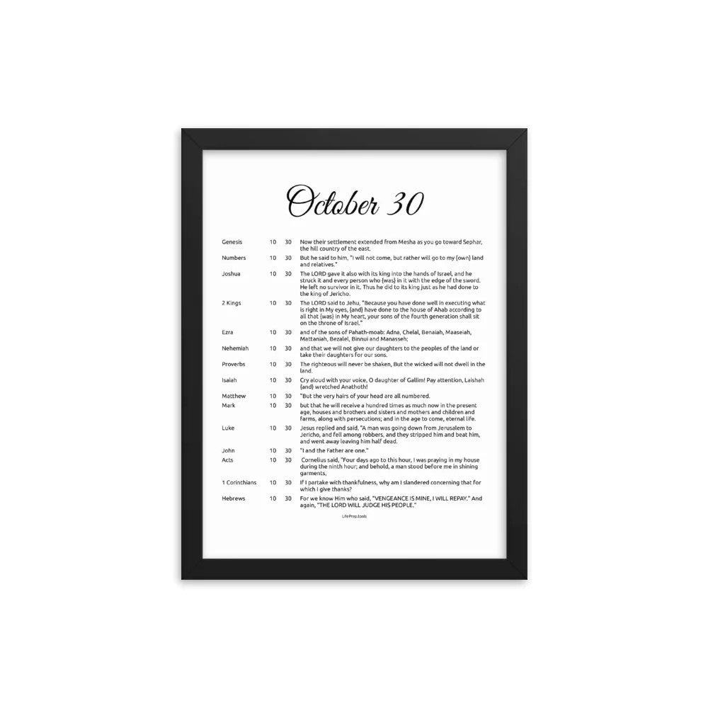 Bible Verses About October October Scriptures – Living By Faith