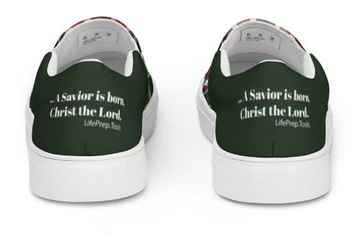 Christmas Plaid Women s slip on canvas shoes Life Prep Tools