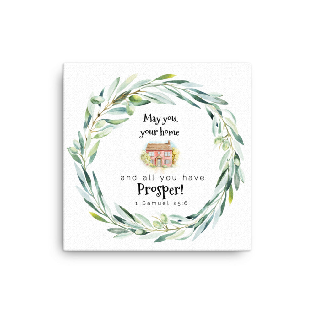1 Samuel 25:6, Bible Verse Canvas, House Warming Gift, Bible Verse Sign, Christian Sign, Bible Verse Wall Art, Housewarming Gift,First Home Gift,New Home