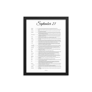 September 21 - All Bible Books, Chapters and Verses for 9:21