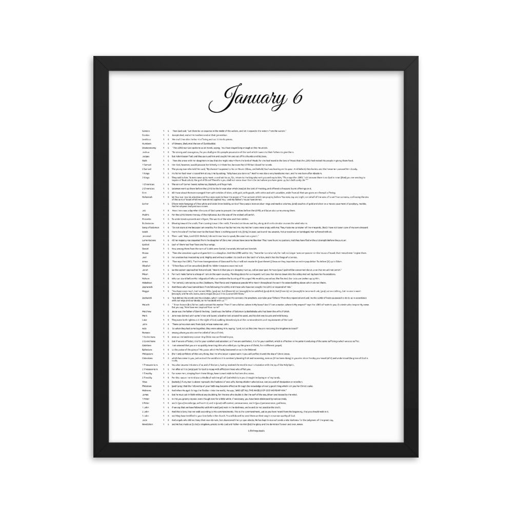 January 6 - All Bible Books, Chapters and Verses for 1:6