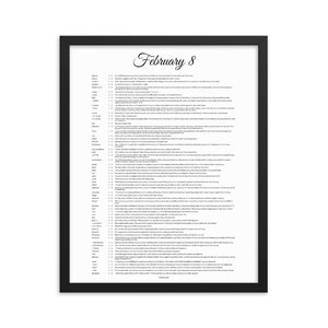 February 8 - All Bible Books, Chapters and Verses for 2:8