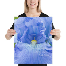 Load image into Gallery viewer, Psalm 139:14 Blue Iris Canvas
