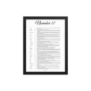 November 17 - All Bible Books, Chapters and Verses for 11:17